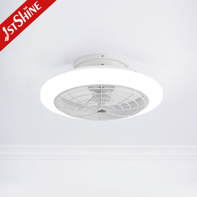 19 Inches LED Ceiling Fan , Quiet Dc Motor Flush Mount Ceiling Fan With Light