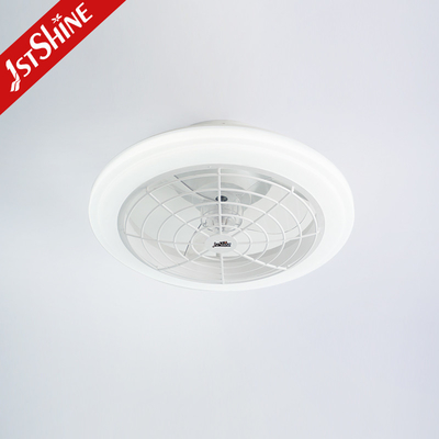 19 Inches LED Ceiling Fan , Quiet Dc Motor Flush Mount Ceiling Fan With Light