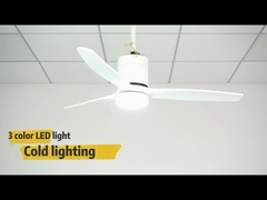 Simplicity 3 ブレードソリッドウッドシーリングファン (35W モーター付き)