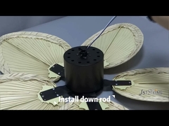 クラシック装飾シーリングファンヴィラエキゾチックマレーシア 5 パームブレード