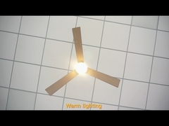 3 天然合板ブレードフラッシュマウント装飾シーリングファンライトなし