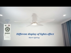 装飾的な 60 インチのプラスチック 5 ブレード天井ファン、5 速度リモコン付き