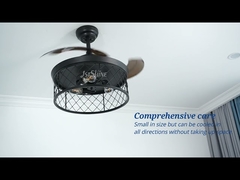 ライトおよびリモコンが付いている 42 インチの農家の寝室の目に見えない天井ファン