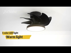 LED ライトが付いている装飾的な静かな DC モーター フラッシュ マウントの小さい天井ファン