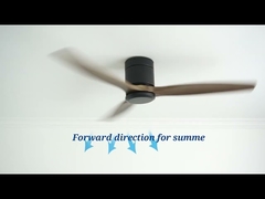 LED ライトが付いている 3 つの天然木のブレードの控えめな 52 インチの天井ファン