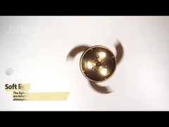 農家工業用フラッシュマウント黒シーリングファンリビングルームベッドルームキッチン用