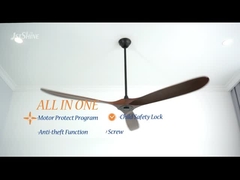 リモート・コントロール静かなDCモーターを搭載する天井に付いている扇風機70インチ3の純木の