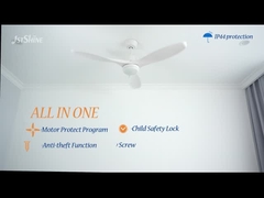 軽いDCモーター3プラスチック刃の白い導かれた天井に付いている扇風機が付いている防水天井に付いている扇風機