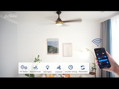 52インチ リモコン付き 現代の LED 天井扇風機 黒色 高回転扇風機