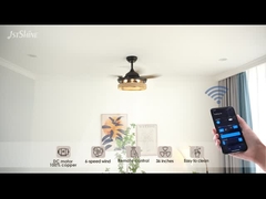 ロープケージ 隠された刃 屋根扇風機ライト リモコンDCモーター