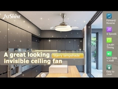 42インチ引き上げ式天井扇風機ライト DCモーター 6速リモコン