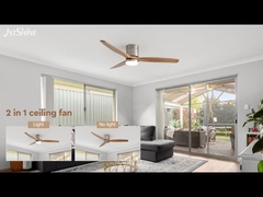 2 IN 1 天井扇風機 リモート低天井 LEDライト付き固木刃物