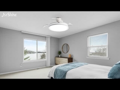 フラッシュマウント42インチ 引き上げ式天井扇風機ライト DCモーター 6速リモコン