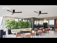 リモコン制御のウオールナッツ木製 天井扇風機 省エネ 高速