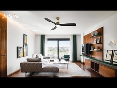 52インチ モダン LED 天井扇風機 DCモーター 黒色 ABS ブレード