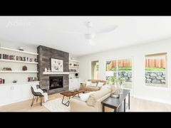 52インチ ホワイト 天井扇風機 調光可能なLEDライトとリモコンDCモーター