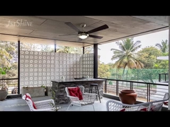 LEDライトとプルチェーン制御付きのクラシック52インチ天井扇風機