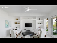 オプションLEDライトDCモーターABSブレード付き現代的な2イン1天井扇風機