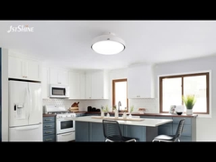 18インチ 羽根なしシーリングファン、ライト付き – DCモーター、寝室向け薄型デザイン