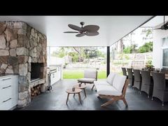 熱帯風デザイン 52インチ DCモーター シーリングファン、ABSブレード5枚付き