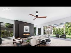 52インチ無垢材シーリングファン 自然なエレガンスとパワフルなDCモーター