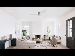 モダンシーリングファン 48インチ プラスチックブレード DCモーター デュアルファンクションモデル オプションライトキット付き