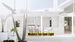 52 インチ ホワイト モダン シーリング ファン LED ライト