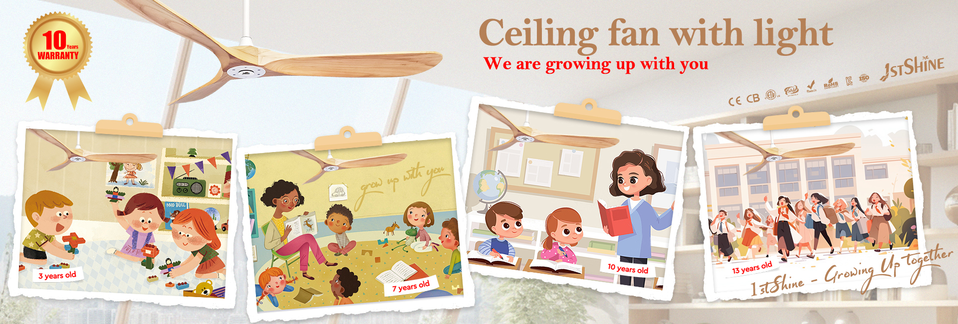 質 遠隔LEDの天井に付いている扇風機 工場