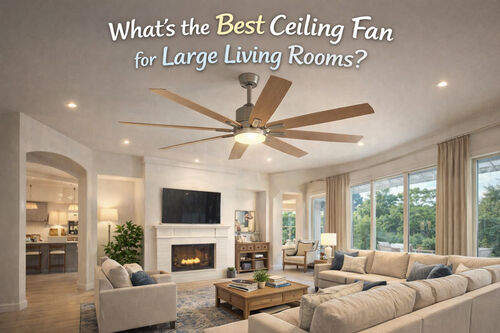 についての最新の会社ニュース 大きなリビングルームに最適な天井扇風機は?
