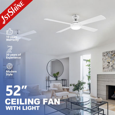 質  Dc Motor 6 Speeds Remote Control White Ceiling Fan With 4 MDF Blades 工場