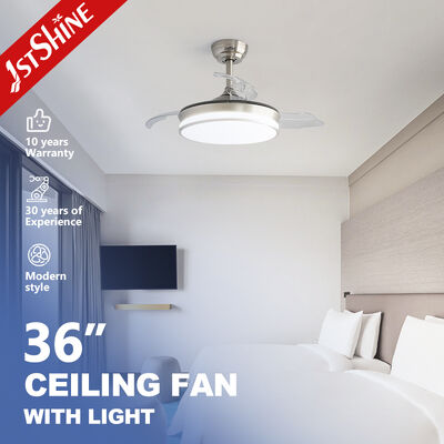 良い値段 調光可能なライトと折りたたみ可能なブレードを備えた36インチ格納式シーリングファン（寝室またはオフィス用） オンライン