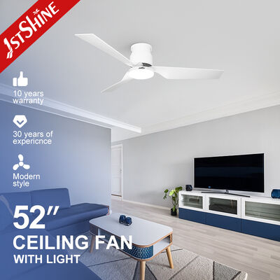 良い値段 52インチ低プロフィールディムブルLED天井扇風機 ABSブレードとスマートデバイスサポート オンライン