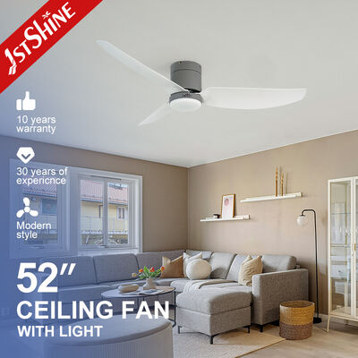 質 リモコンとLEDライト付きの52インチDCモーターフラッシュマウント天井扇風機 工場