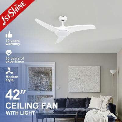 良い値段 42 インチ ホワイト モダン 天井扇風機 DC モーターとリモコン ディムタブル LEDライト オンライン